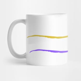 blue yellow water waves texture art Mug